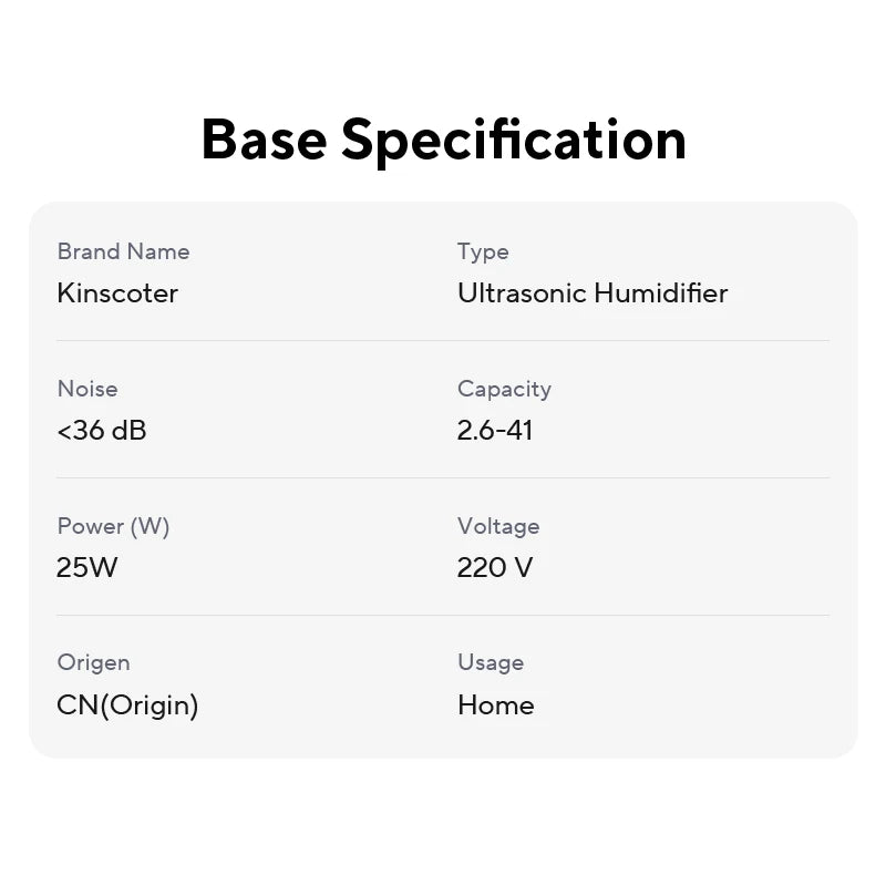KINSCOTER 3L Air Humidifier Professional Large Capacity Home Humidifier Plant Mist Aroma Diffuser with Remote Control Timer