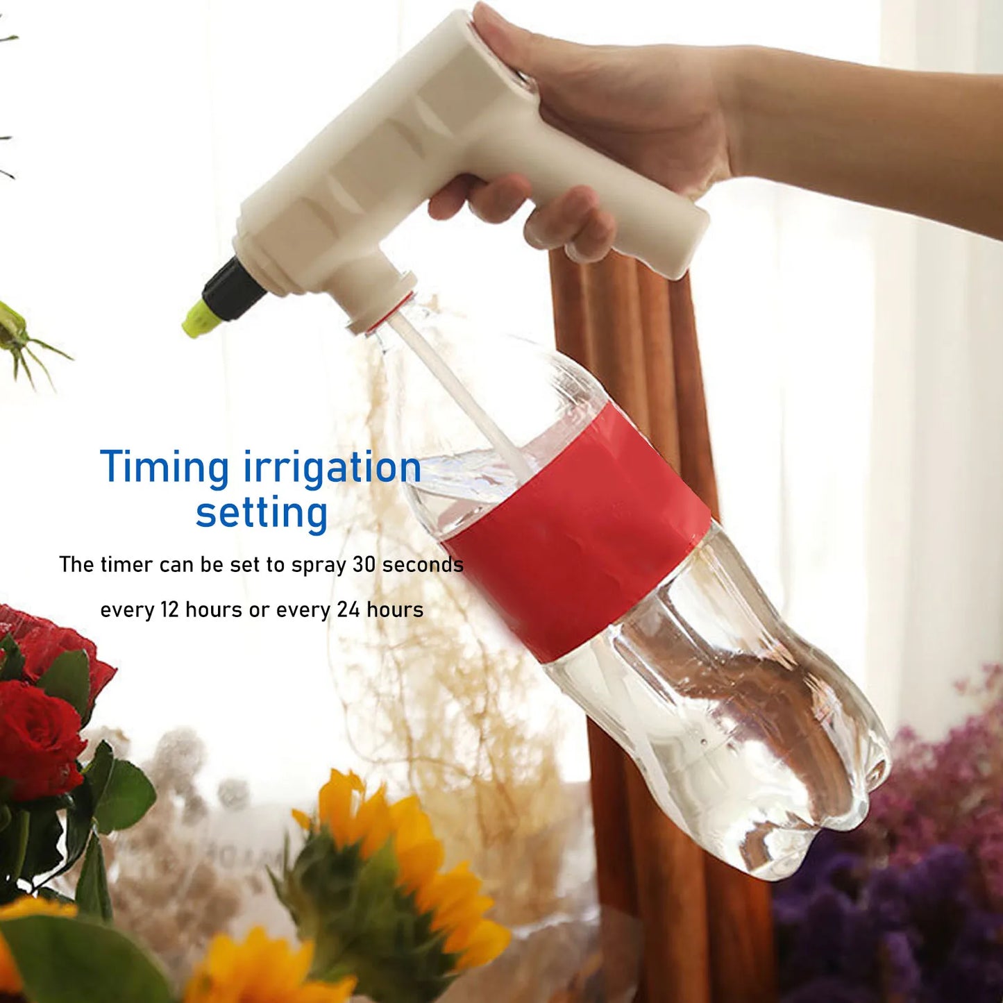 Battery Powered Sprayer Head Wide Compatibility Electric Plant Sprayer Spout Automatic USB Rechargeable Plastic for Home