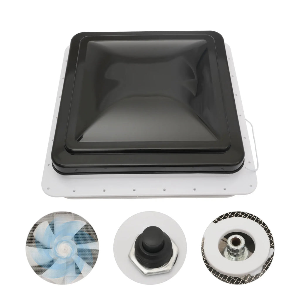 Roof Vent Fan Camper Van Motorhome RV Caravan Skylight Vent 42cmx42cm Dustproof