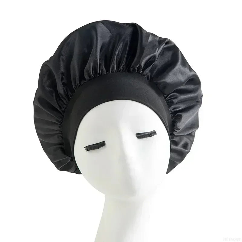 Women Satin Solid Sleeping Hat Night Sleep Cap Hair Care Bonnet Nightcap For Women Men Unisex Cap Bonnet De Nuit Shower Turban