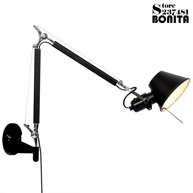 Simple Modern Foldable Wall Lights Long Swing Arm Adjustable Aluminum Sconces Lamps Telescopic Wall Lights for Bedroom