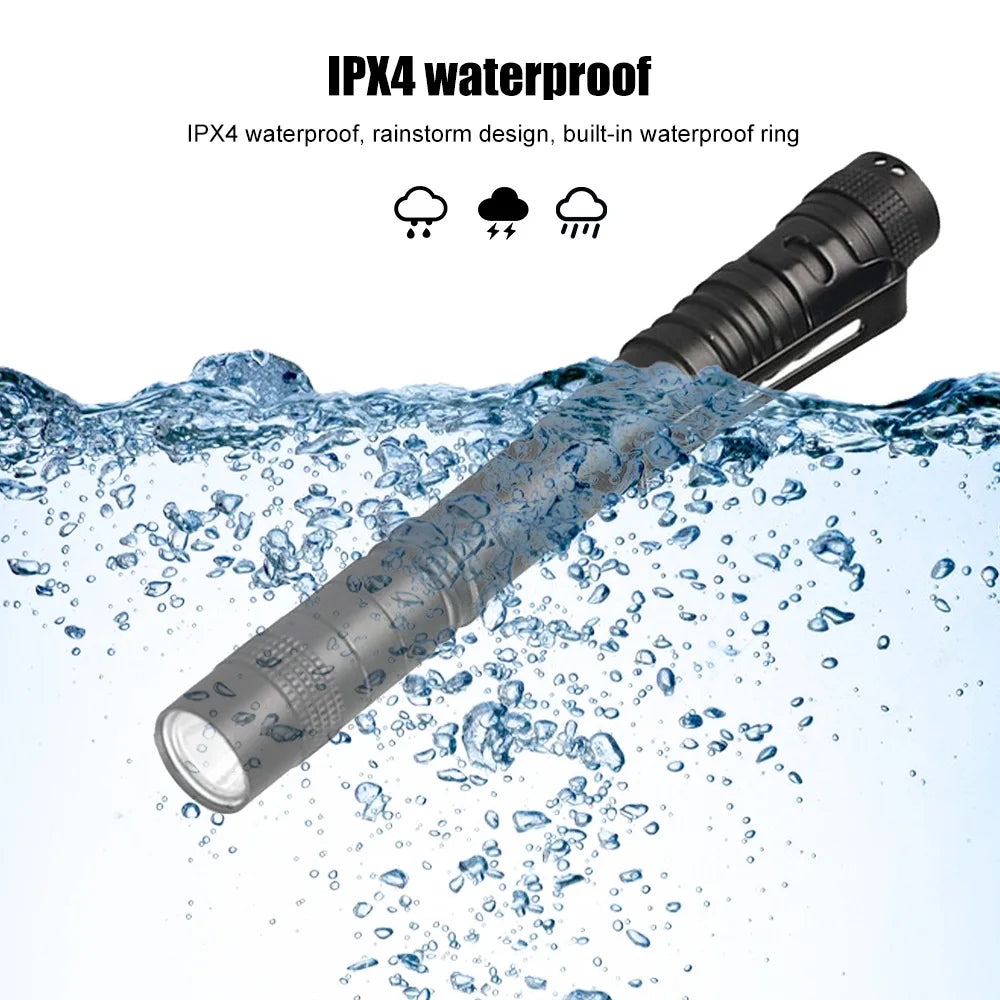 UV Flashlight 365nm Ultraviolet Torch Portable With For Pen Clip Pet Urine Scorpion Detector UV Lamp AAA Batteries Violet Light