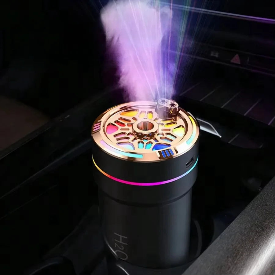 New Starry Sky Air Humidifier Aroma Essential Oil Diffuser with Projection Rechargeable 7 Colors Light Suitable for Car Bedroom