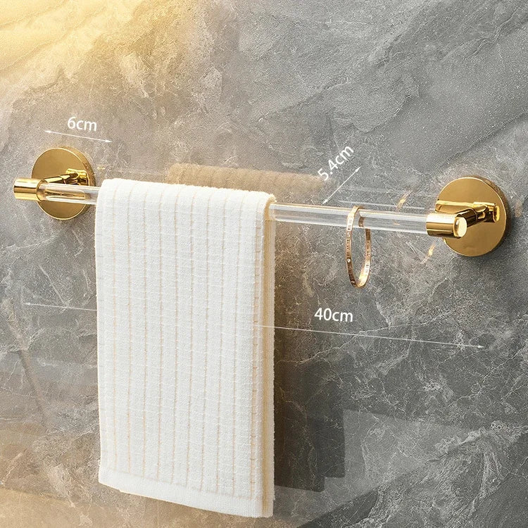 Gold and Silver Bath Towel Bar, Tissue Paper Holder Rack for Bathroom, Shelf Hanger, Toilet, Toiletries, Kitchen Accessories