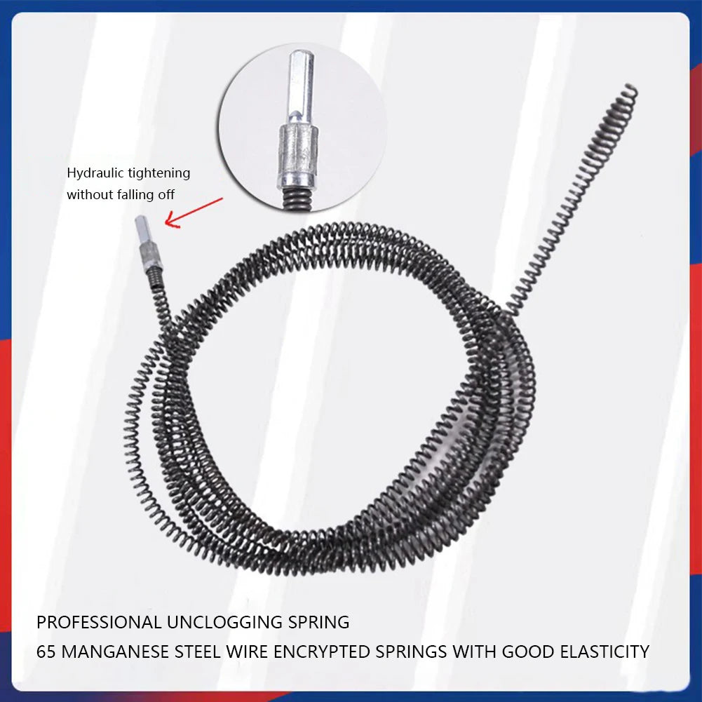 1/2/3/4/5/8/10M Pipe Dredging Tool Spring Pipe Sewer Pipe Unblocker Bathroom Kitchen Drain Cleaner Sink Basin Clogged Remover