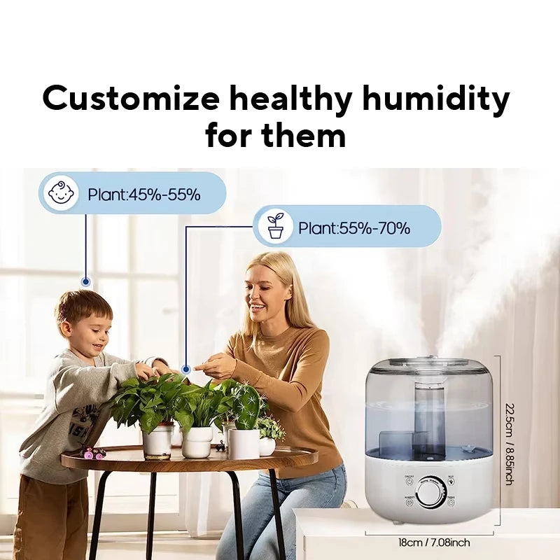 KINSCOTER 3L Air Humidifier Professional Large Capacity Home Humidifier Plant Mist Aroma Diffuser with Remote Control Timer