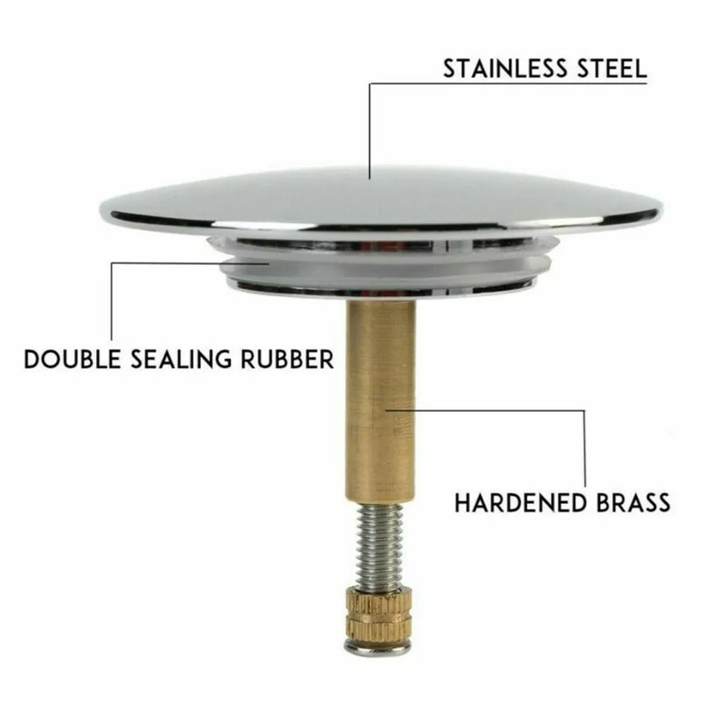 70mm Stainless Steel Kitchen Sink Filter Hole Bathtub Hair Catcher Stopper Bathroom Sewer Drain Strainer Basin Sink Waste Filter