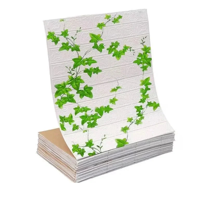 70cm*1/2/5/10m Brick DIY Wallpaper Foam Panels 3D Wall Stickers Self-adhesive Home Decor Living Room Kitchen Decor