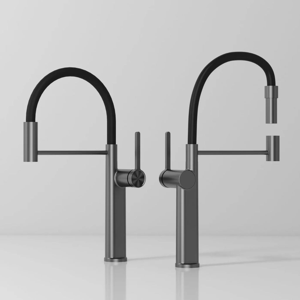 Brushed Gold Pull Down Kitchen Faucet with Magnetic Docking, 360° Rotate, Multi-Function Spray for Sink, Vegetable Basin Tap