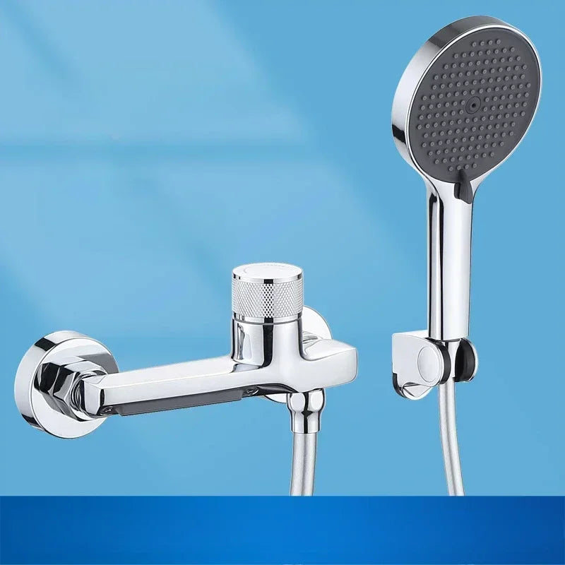 Hot and Cold Water Heater Mixing Valve Wall Mounted Bathtub Faucets Bathroom Shower Set Shower Tap Shower Accessories
