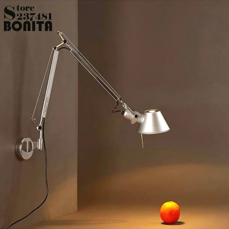 Simple Modern Foldable Wall Lights Long Swing Arm Adjustable Aluminum Sconces Lamps Telescopic Wall Lights for Bedroom