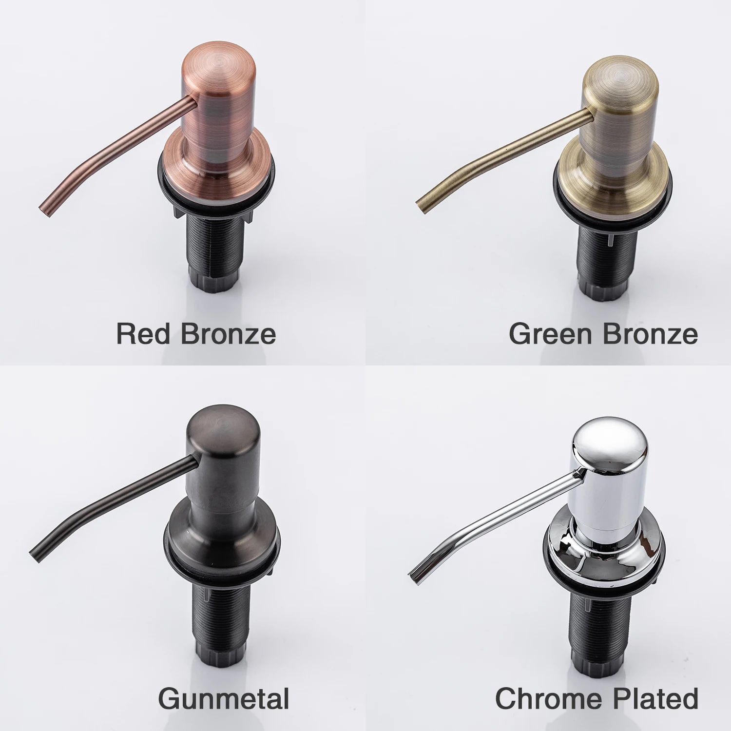 500ml Stainless Steel Detergent Dispensers Kitchen Sink Liquid Dispenser Soap PE Bottle for Bathroom Bronze Soap Dispensers