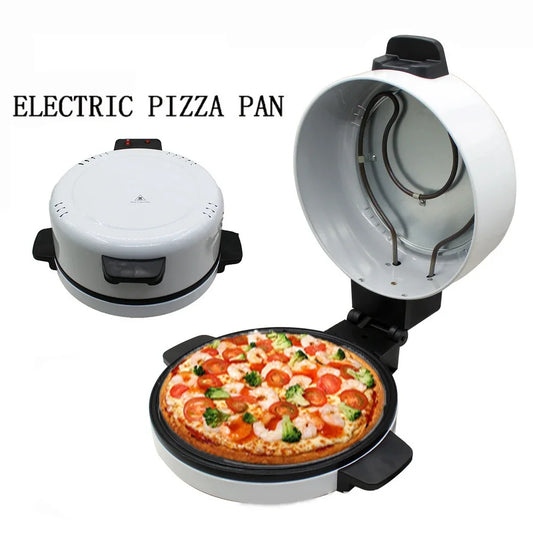 Electric Pizza Oven Indoor Portable, Steak Bread Pizza Pan with Indicator Light, Stone Baked Pizza At Home, Cold Touch Handle