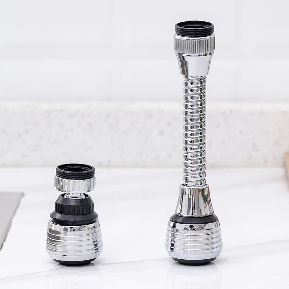 ABS kitchen faucet accessories Faucet extender Dual mode (shower/bubble) 360° swivel splash-proof faucet adapter