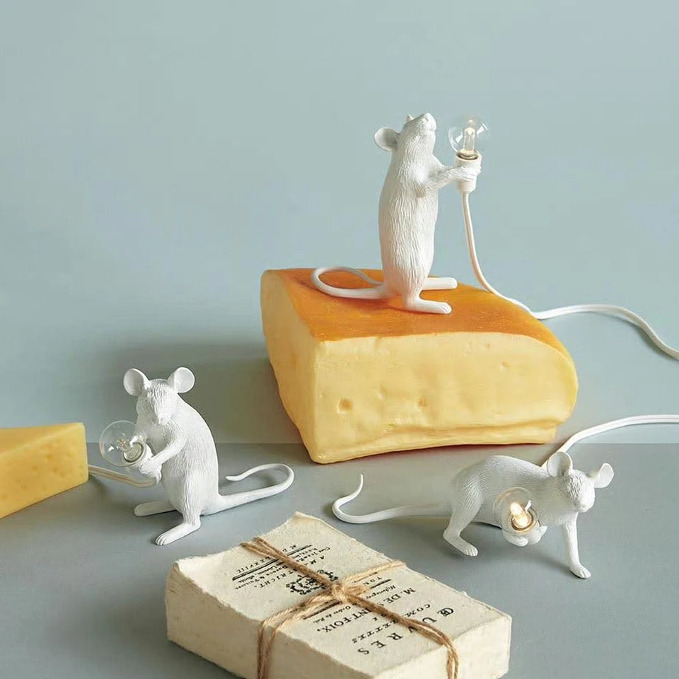 Nordic Style LED Mouse Table Lamp Modern Animal Desk Lamp bedroom Bedside gift night light Home Room Decor table Light luminarie
