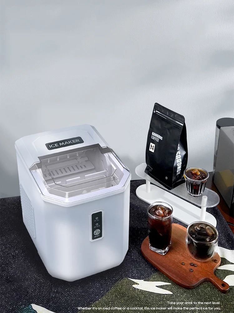 HiBREW Ice Maker Machine Automatic Home Ice Maker Self-Cleaning for Kitchen Office Bar Party 60Hz & 50Hz