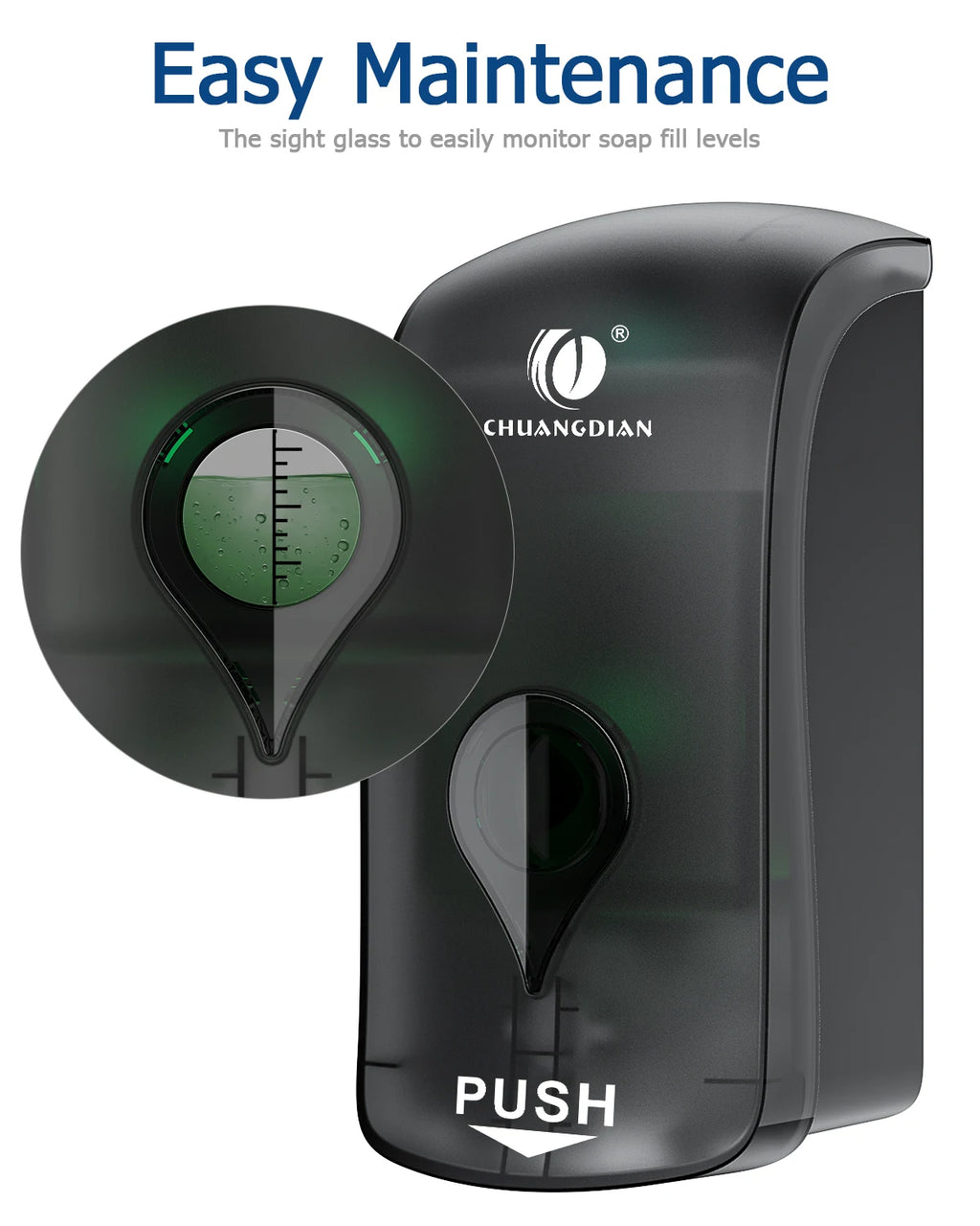 Large Foam Soap Dispenser Wall Mount 1000ML Foaming Soap Dispenser Kitchen Bathroom Foam Pump Manual Soap Dispenser Clear