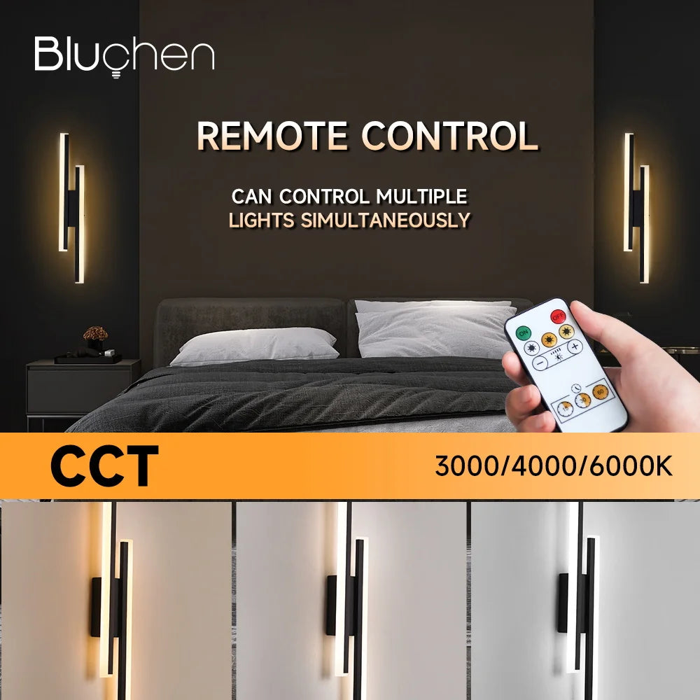 Battery Operated Wall Lamp Usb C Modern Wirless Wall Lights Rechargeable 4400mAh Wall Lighting Fixtures Indoor for Living Room