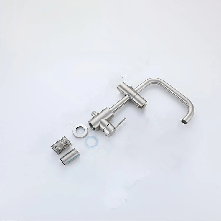 Kitchen Sink Faucet with Side Sprayer Hot Cold Water Mixer Tap Rotatable Faucets Dual Mode Stream Sprayer Head for Wash Dishes