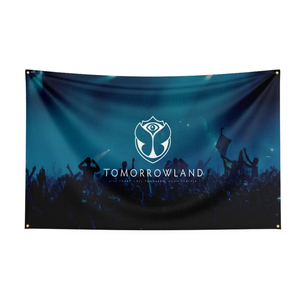 3x5 Ft Tomorrowland Music Festival Flag Polyester Printed Musics Flags for Room Garage Decor