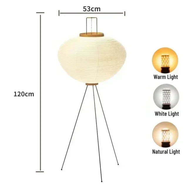 Japanese Wabi Sabi Style Desk Lamp Study Bedroom Lamp  Living Room Style Dormitory Rice Paper Decoration Floor Lamp