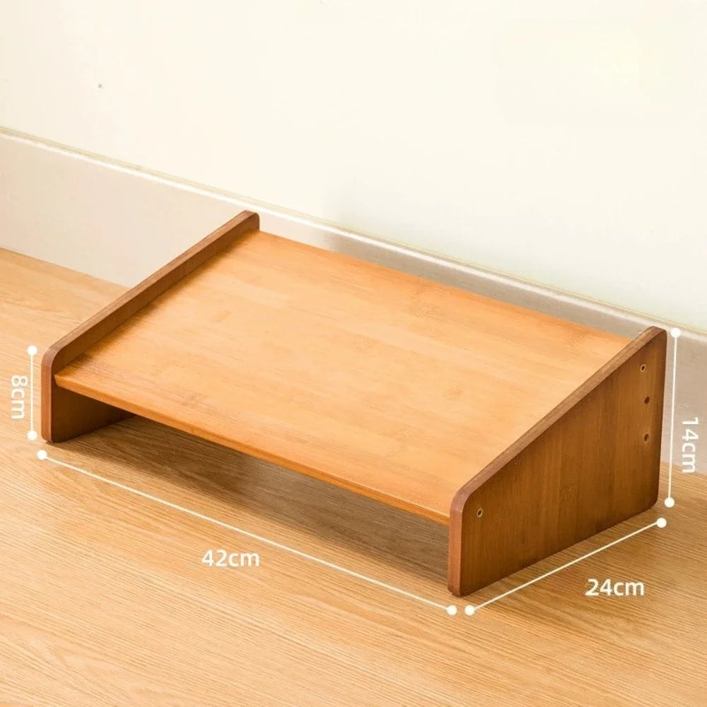 Office Footstool Bathroom Footstool Bamboo Product Sloping Small and Flexible Large Stool Adjustable Foot Pedal Under The Table