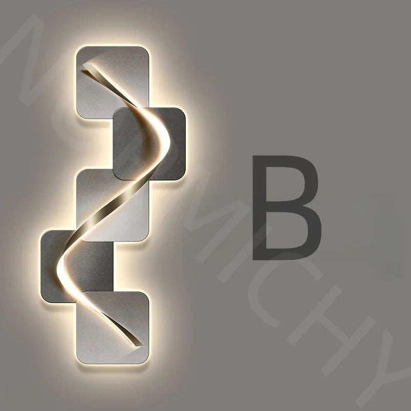 Led Lights Light Fine Luxury Study Room Living Room Bedroom Decoration Corridor Highend Atmosphere Hanging  Murals Room Decor