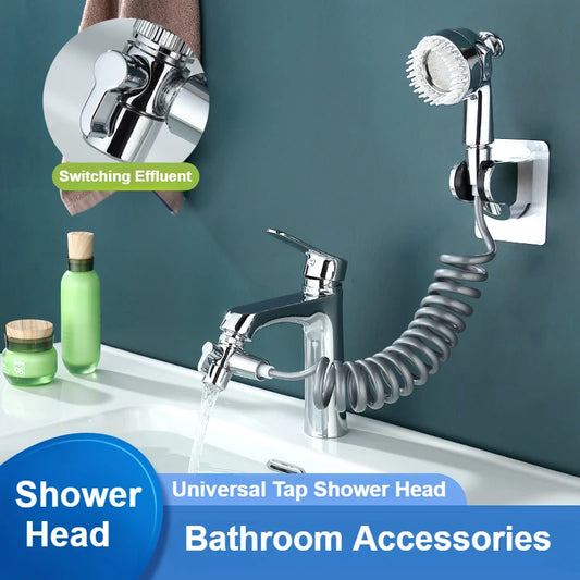 Bathroom Pressurized Shower Head Kit for Washbasin Faucet Nozzle Faucet Hand Wall Mounted Shower Head Sink Hose Sprayer Set