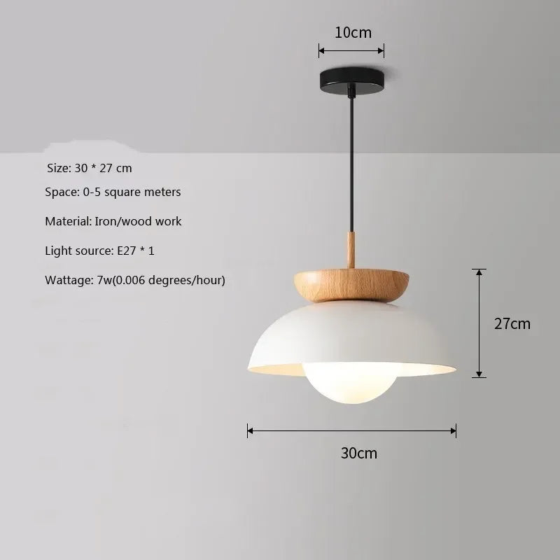 Nordic LED Ceiling Light Minimalist Wooden Hanging Lamps For Aisle Balcony Cloakroom Interior Decorative Lighting Fixture Luster