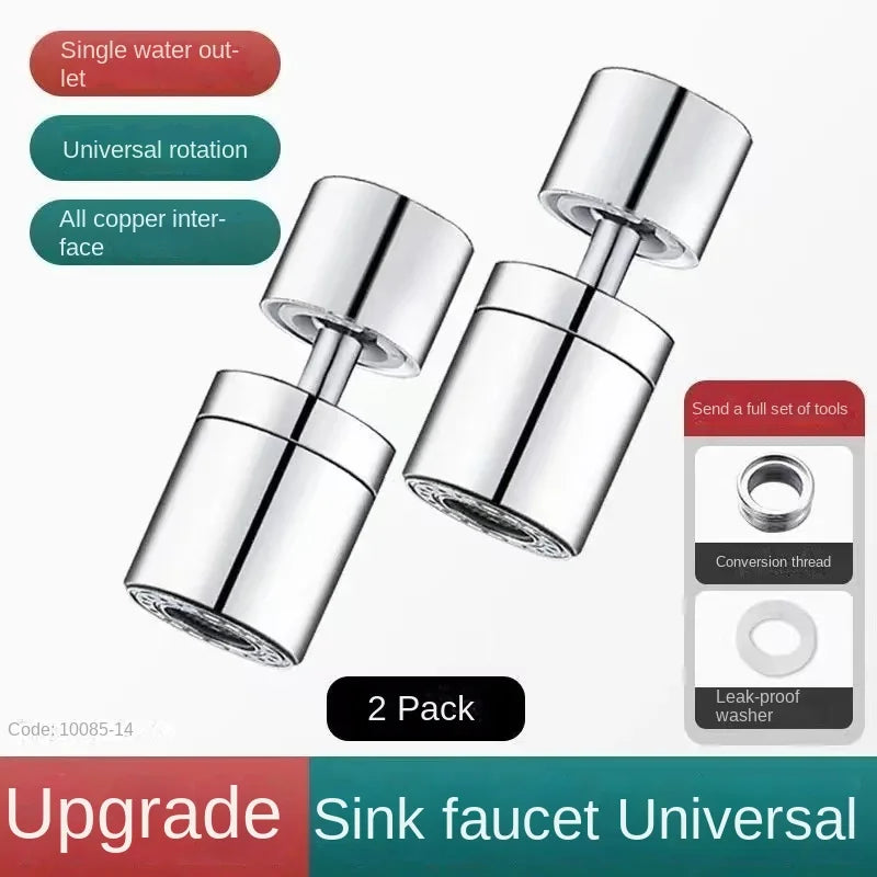 Bathroom wash basin universal faucet anti-splash nozzle can be rotated bathroom washing extension blister