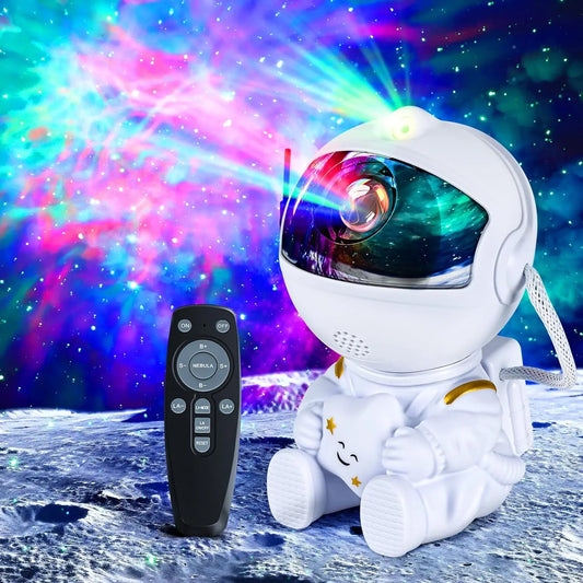Astronaut Galaxy Star Projector Starry Night Light - Starry Nebula Ceiling Projection Lamp with 8 Modes, Remote  360° Adjustable