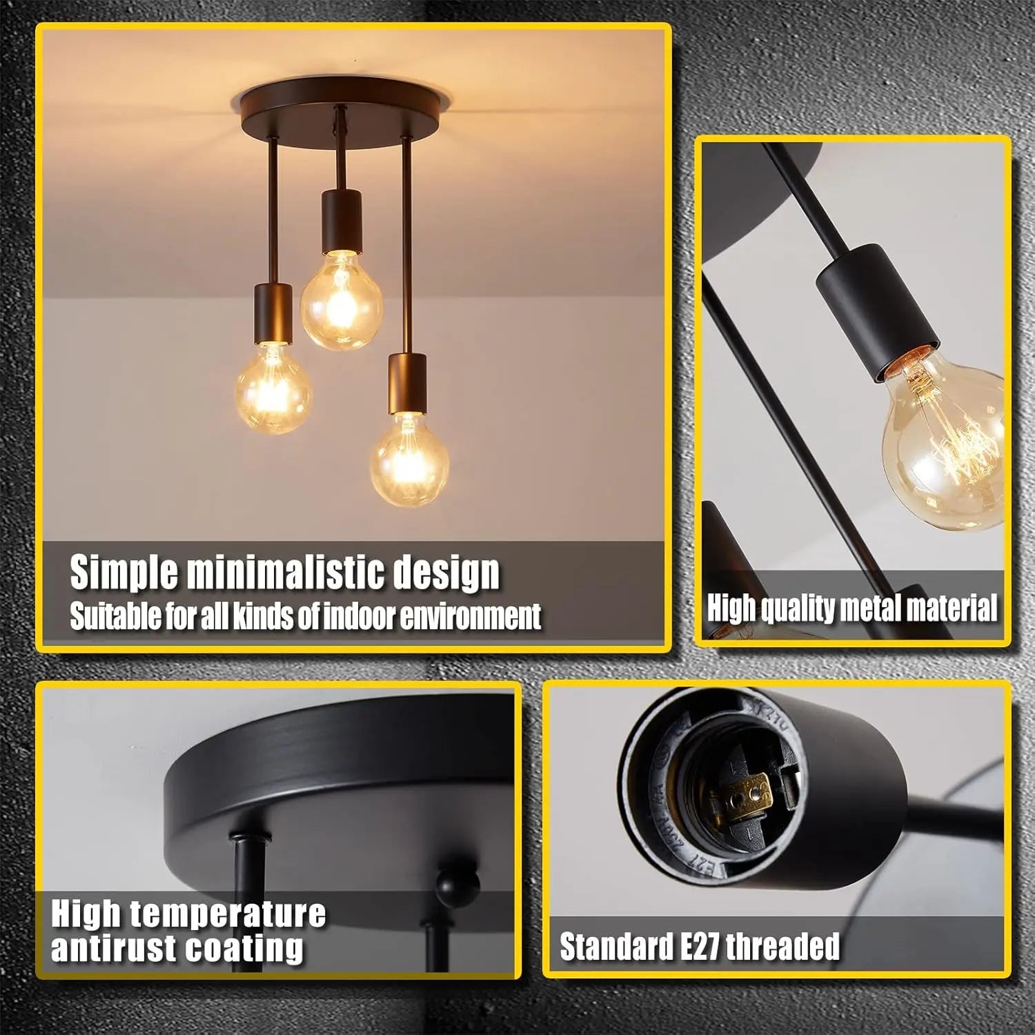 Industrial style restaurant E27 living room ceiling light retro bedroom kitchen corridor staircase countryside pendant light