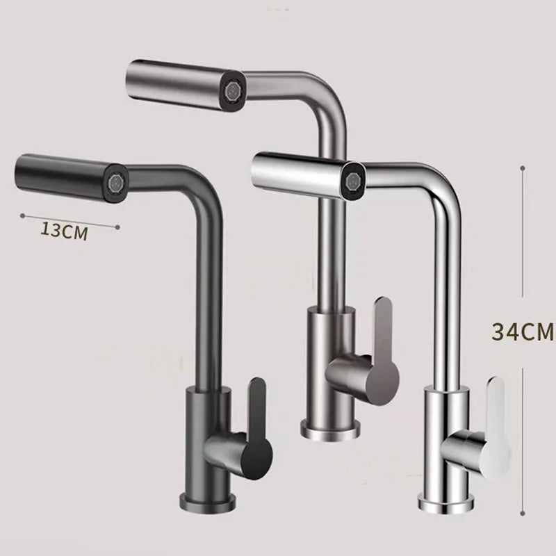 4 Mode Gray Kitchen Faucets Pull Out Rotation Waterfall Black Stream Sprayer Head Sink Mixer Brushed Nickle Water Tap Accessorie
