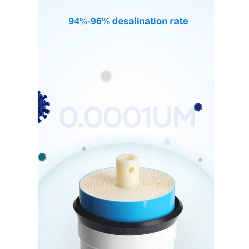 50G/75G/100G/150G Home Kitchen Reverse Osmosis RO Membrane Replacement Water System Filter Purifier Water Drinking Treatment