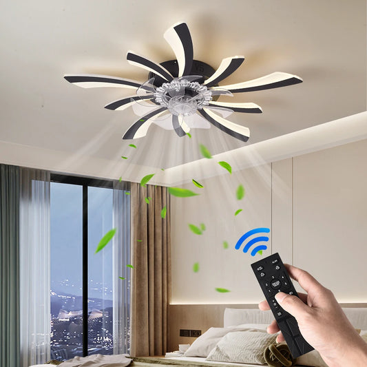 Ceiling Fan Lights For Living Children's Bedroom Dining Room Fixture Indoor Lighting Remote Control Dimmable Lamps Lustres