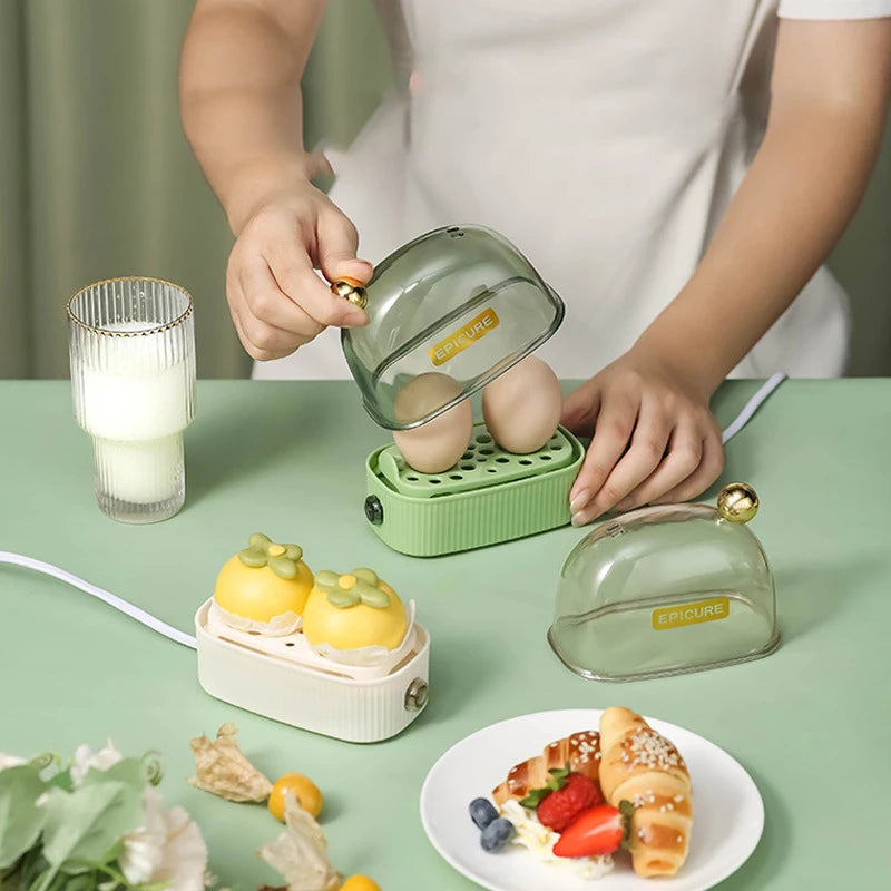 NEW Multifunctional Electric Egg Cooker Heater Automatic Power Off Mini Eggs Food Steamer Poacher Breakfast Cooking Machine EU
