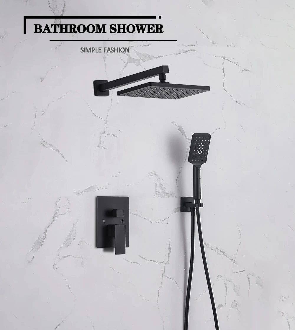 DQOK Thermostatic Shower Faucet Chrome  Bathroom  Shower Mixer Set Waterfall Rain Shower System Bathtub Faucet Taps