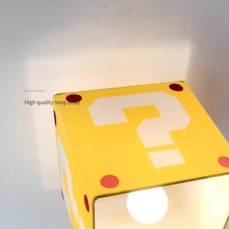 Yellow Question Mark Ceiling Lamp Creative Children's Room Light For Bedroom Boys Girls Room Aisle Fabric Linen Ceiling Lights