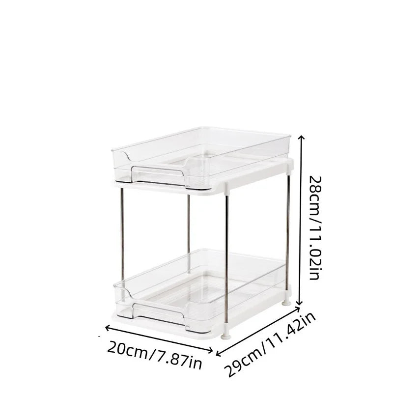 Kitchen Shelf Save Space Multi Under Sink Storage  Multifunctional Pull Out Drawer Organizer Bathroom Kitchen Accessories