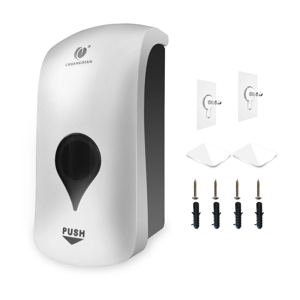 Large Foam Soap Dispenser Wall Mount 1000ML Foaming Soap Dispenser Kitchen Bathroom Foam Pump Manual Soap Dispenser Clear