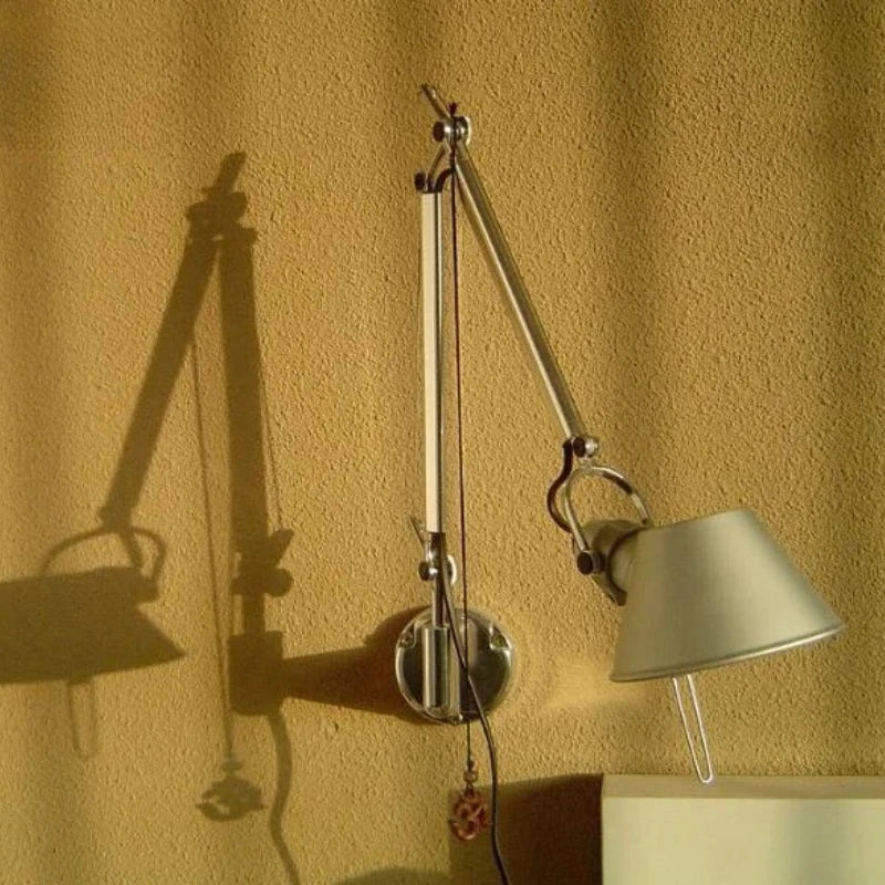 Simple Modern Foldable Wall Lights Long Swing Arm Adjustable Aluminum Sconces Lamps Telescopic Wall Lights for Bedroom