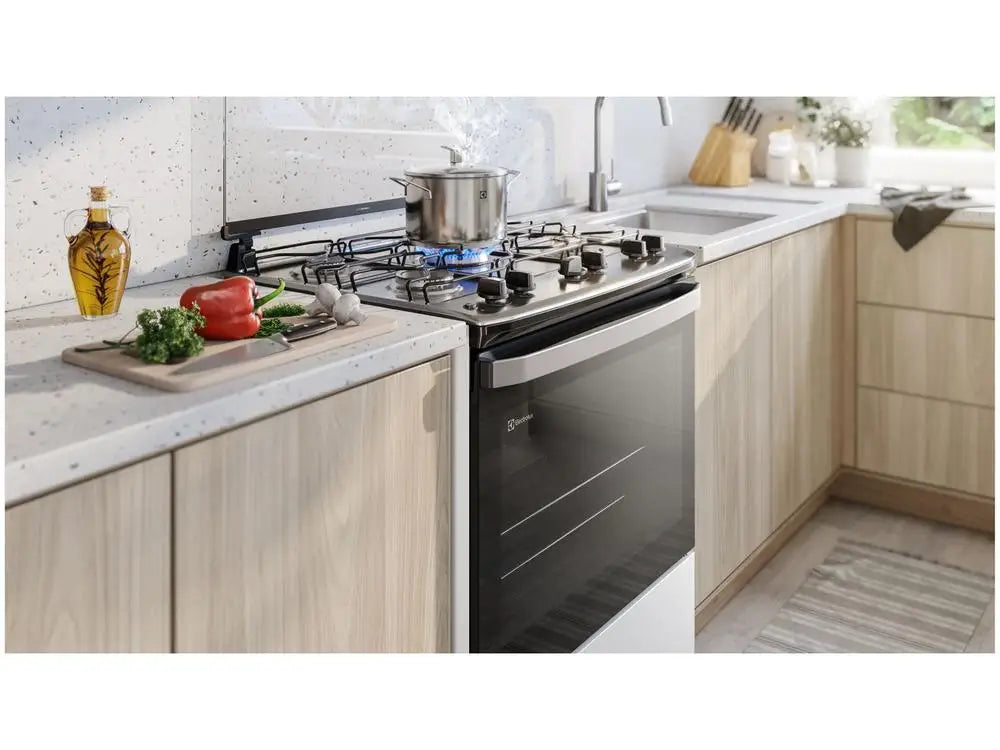 5 Stove Electrolux White Automatic Light-up Efficient with PerfectCook FE5IB - Bivolt
