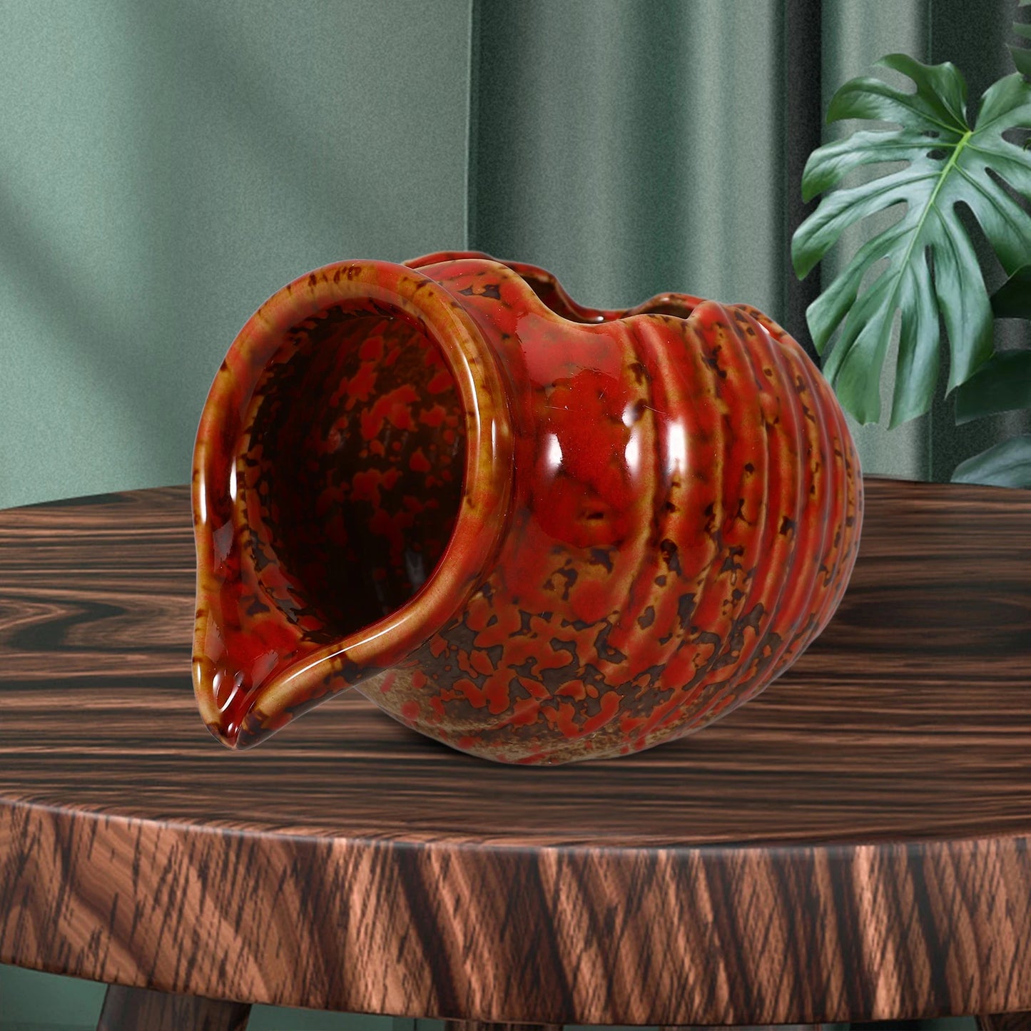 Mini Ceramic Jar Decorative Fountain Circulating Waterfall Pot Garden Landscape Jar Hydroponic Vase Clay Planter Home Courtyards