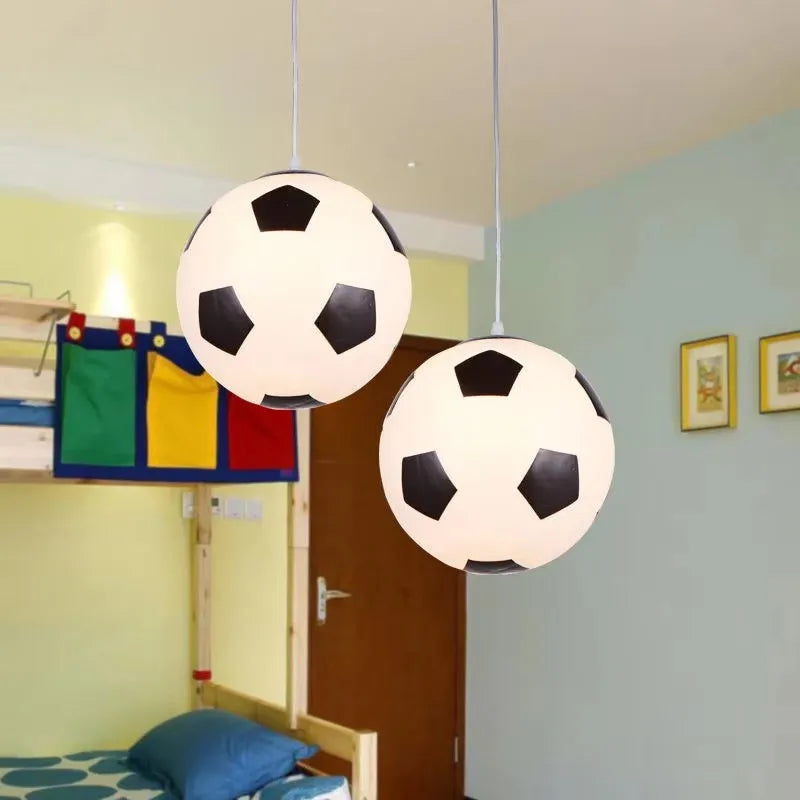 Basketball Pendant Light Modern LED Chandelier for Kids Room Living Room & Restaurant Sports Themed Hanging Fixture