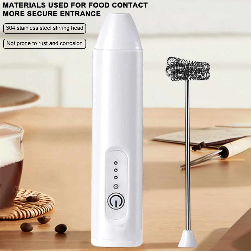 Coffee Whisk Mixer Rechargeable Electric Handle Blender Portable Coffee Cappuccino Creamer Stirrer Household Baking Tool