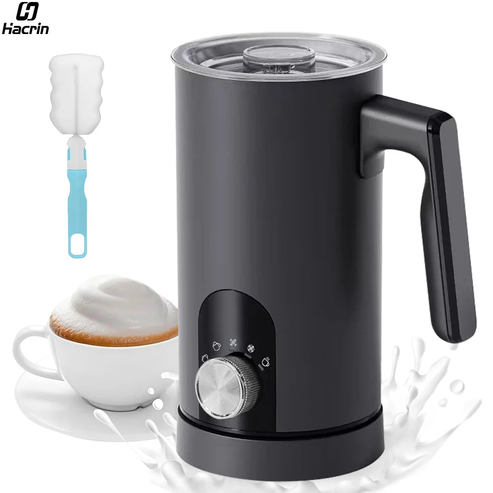Electric Milk Frother Milk Foam Machine Automatic Milk Foamer for Coffee Cappuccino Latte Milk 5 in 1 Hot and Cold Milk Frother