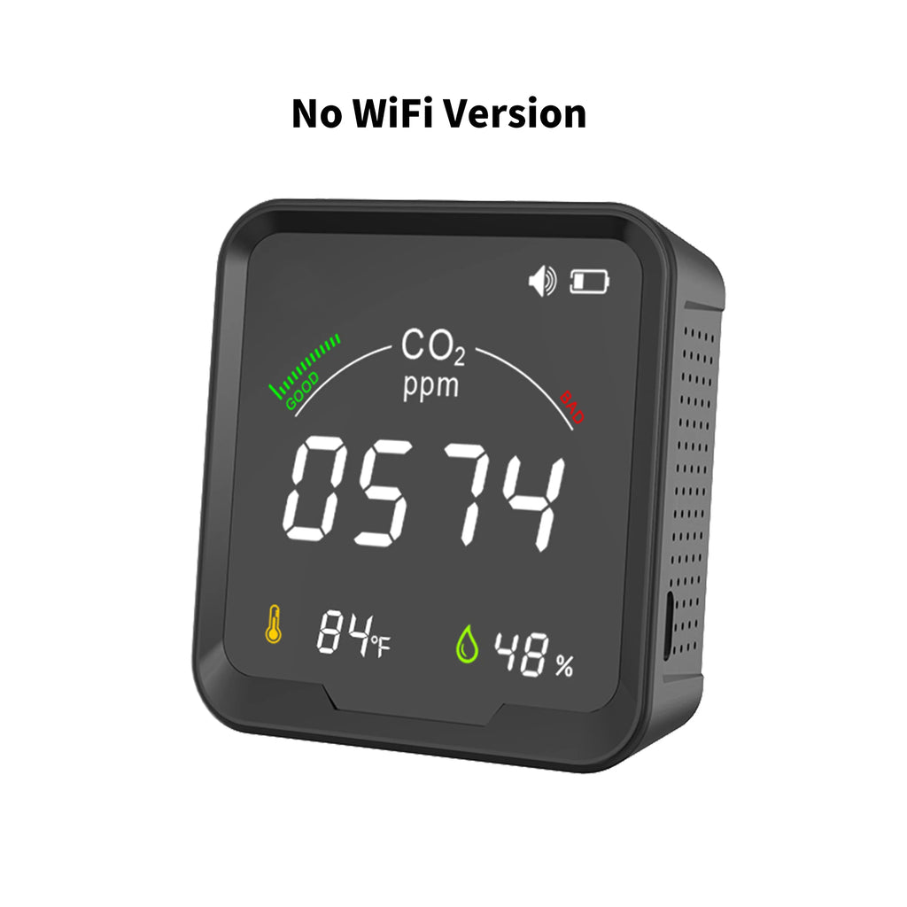 GIRIER Tuya WiFi CO2 Detector Indoor Smart Carbon Dioxide Monitor Built-in Temperature and Humidity Sensor work Smart life APP