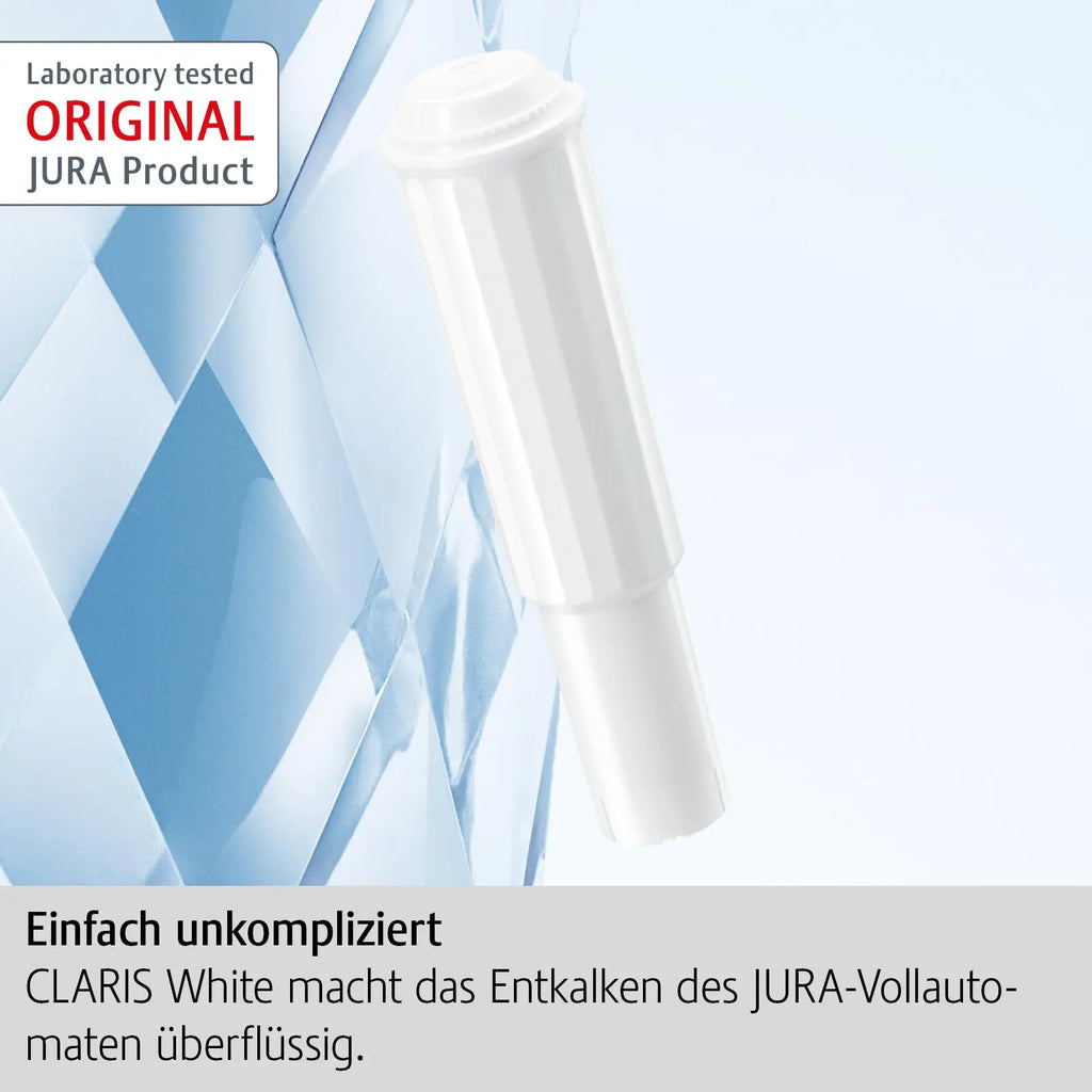 JURA - CLARIS White filter cartridge against limescale deposits - TÜV-certified Hygiene - Pack of 3 - 68739