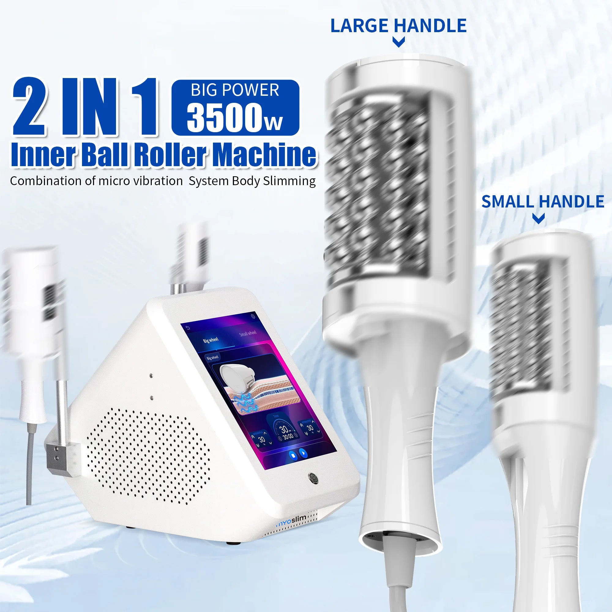 EMS 200HZ Slimming Cellulite Reduction Roller Infrared Vacuum Massage Beauty Machine 6500W Inner Ball Roller For Body Care Salon