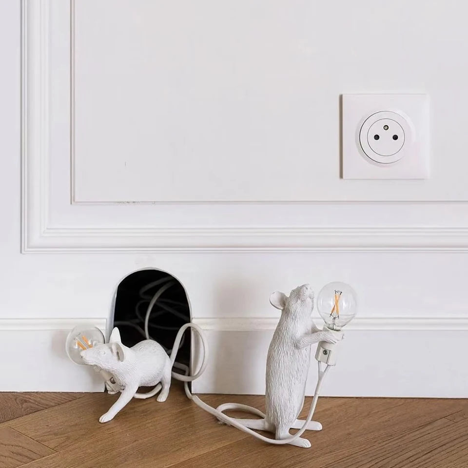 Nordic Style LED Mouse Table Lamp Modern Animal Desk Lamp bedroom Bedside gift night light Home Room Decor table Light luminarie